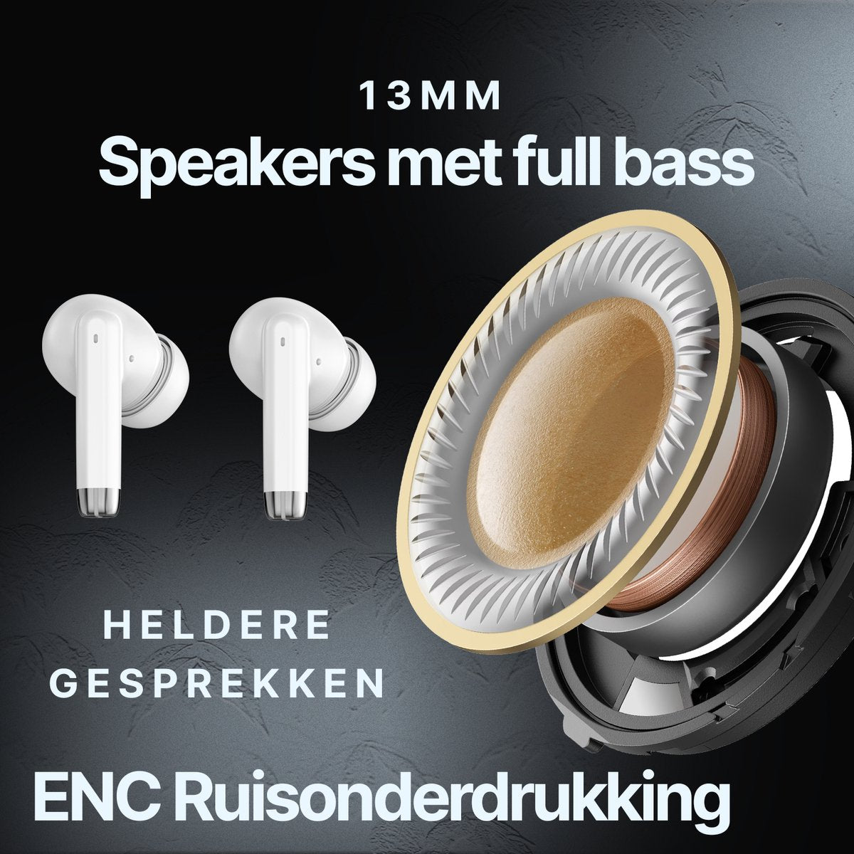 Synyq iPro Draadloze Oordopjes - 35 Uur Batterij - Bluetooth 5.3
