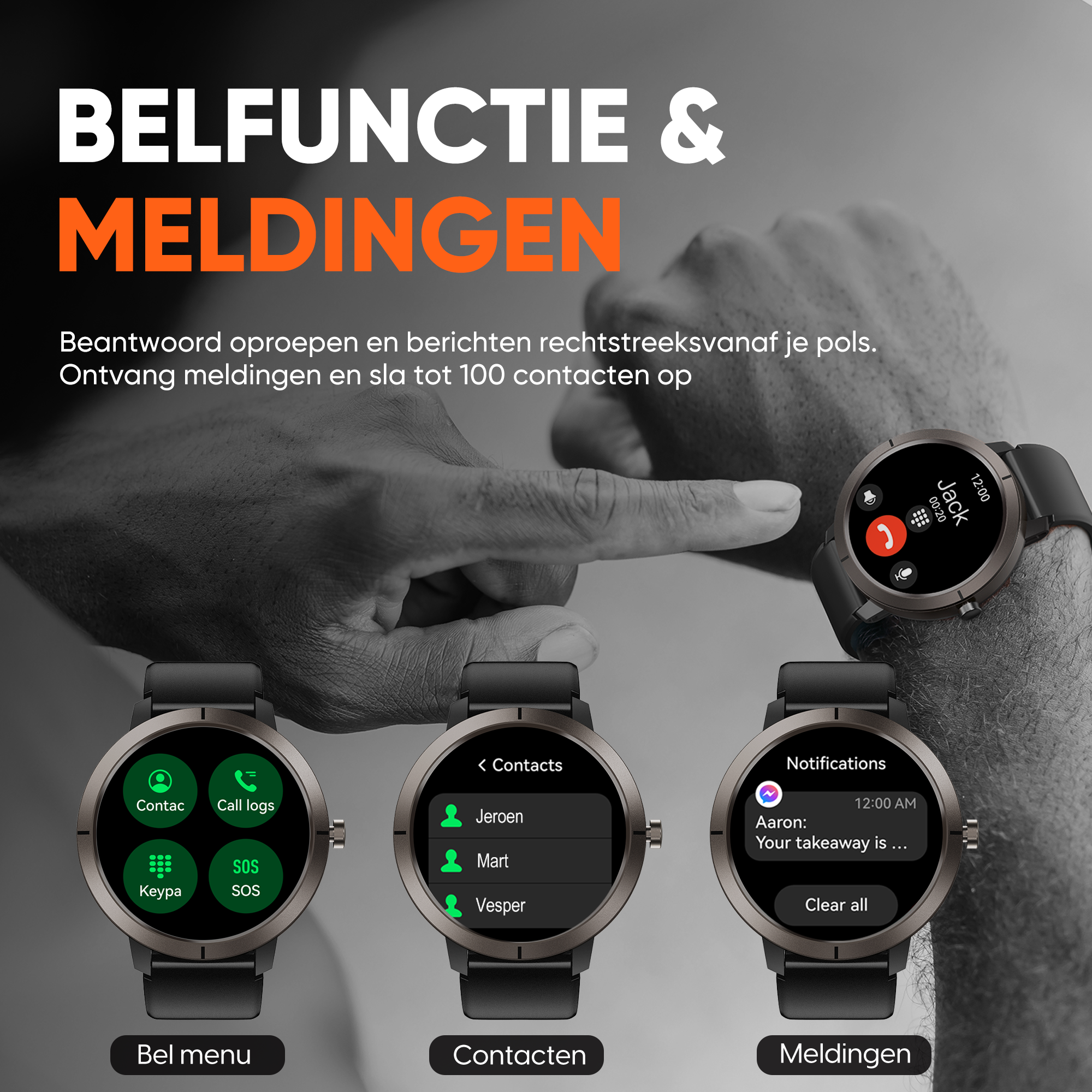 Synyq Evo Pro GPS Smartwatch - Voor Dames & Heren - 4 Bandjes - 1.32" AMOLED