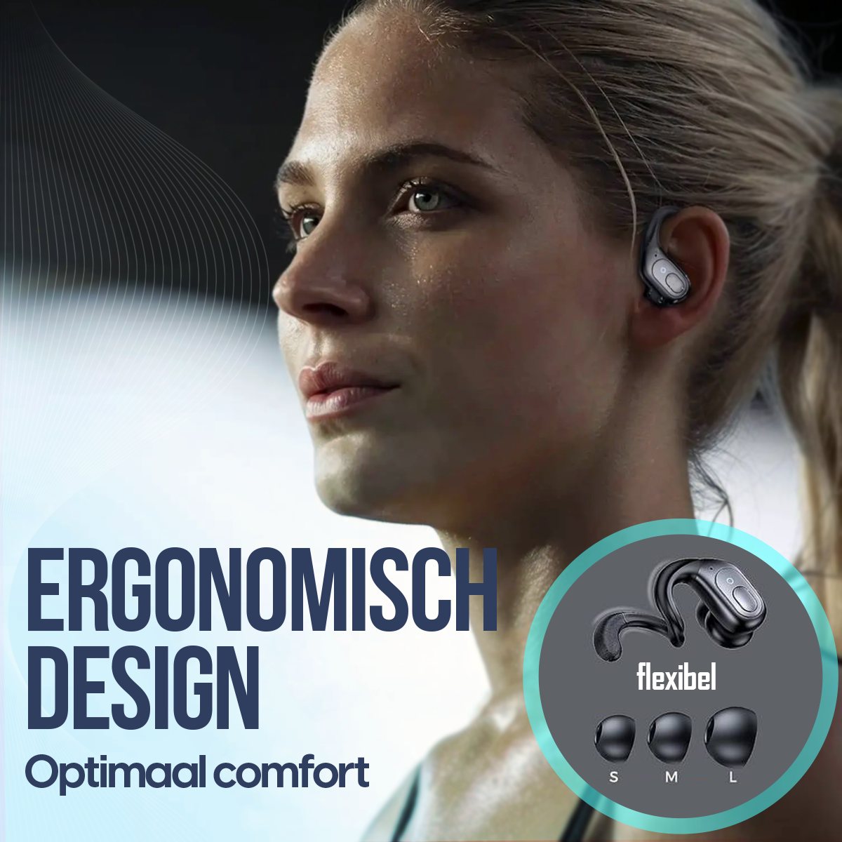 Synyq JumP Draadloze Sport Oordopjes - 78 Uur Batterij - IPX5 Waterbestendig - Bluetooth 5.3