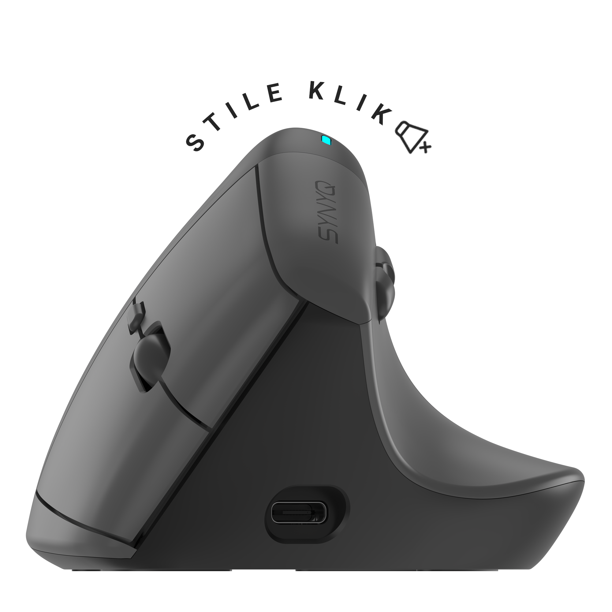 Synyq MX68 - Verticale ergonomische Muis - 3 Apparaten - Bluetooth + USB - Oplaadbaar