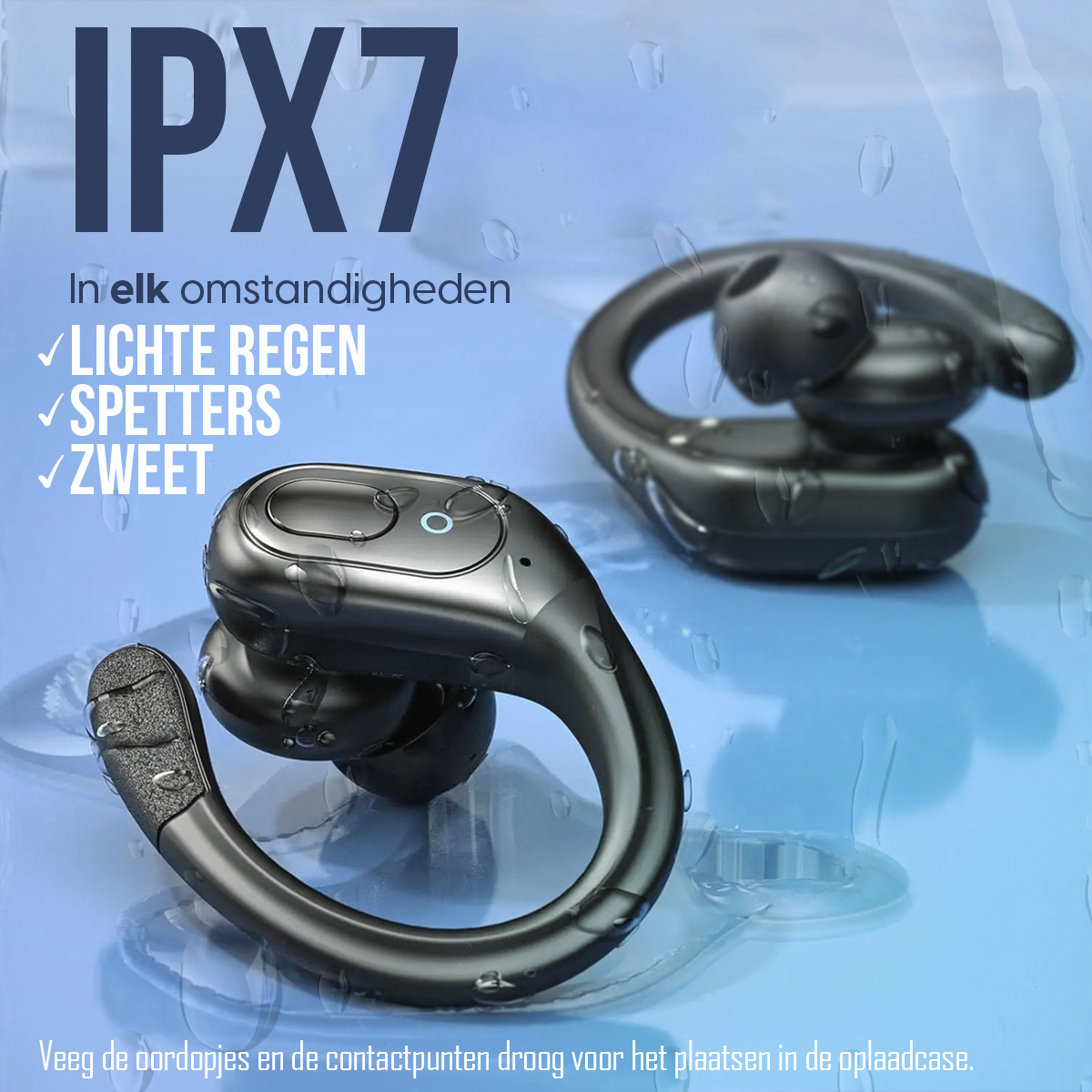Synyq JumP Draadloze Sport Oordopjes - 78 Uur Batterij - IPX5 Waterbestendig - Bluetooth 5.3