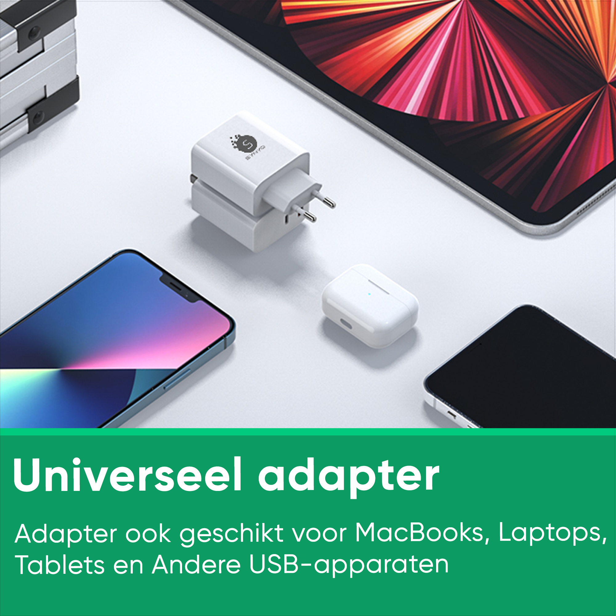 Synyq 45W Snellader - Gecertificeerd - Lader geschikt voor Iphone - Geschikt voor iPhone 14/13/12/11/X