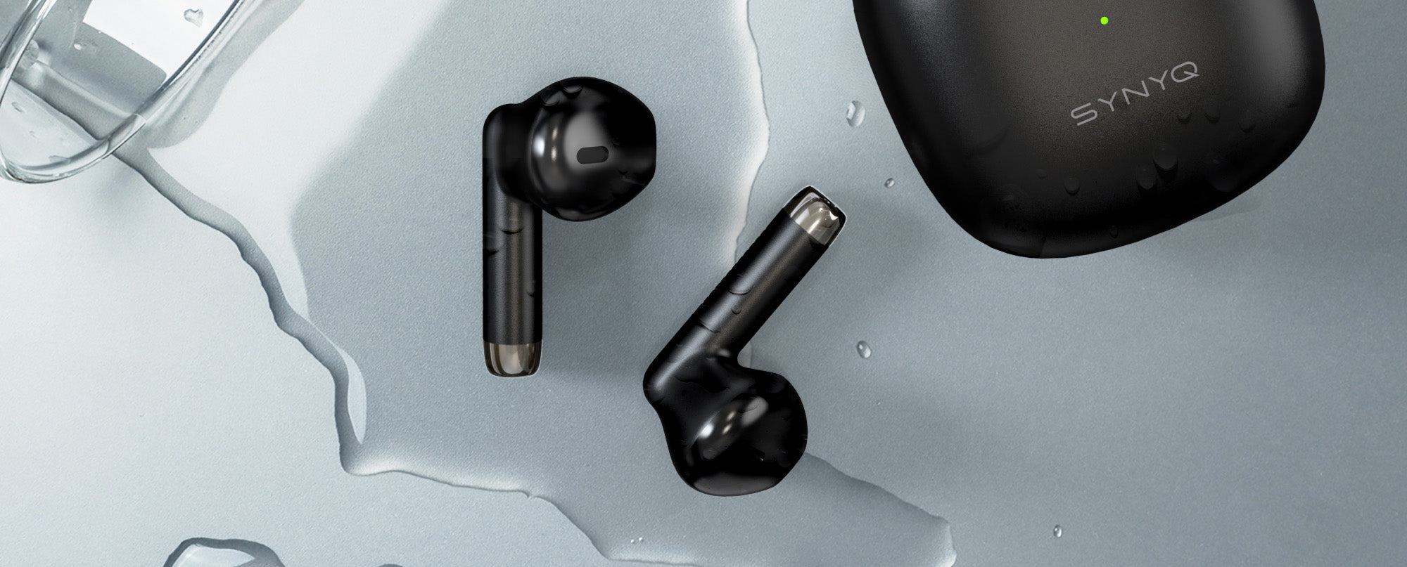 Synyq ProX draadloze oordopjes met 30 uur batterijduur, IPX5 waterbestendigheid en Bluetooth 5.3 voor kristalhelder geluid